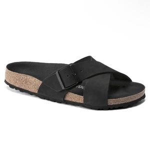 NWT/NIB BIRKENSTOCK SIENA NUBUCK LEATHER BLACK 1019959 M/N